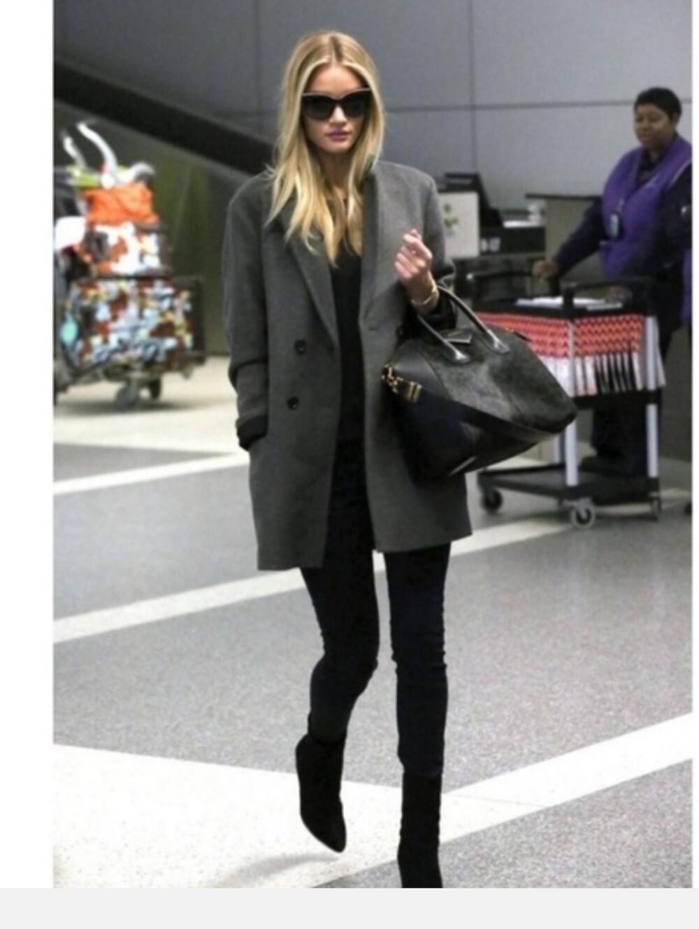 Isabel Marant Light Gray Wool Blend Pea Coat